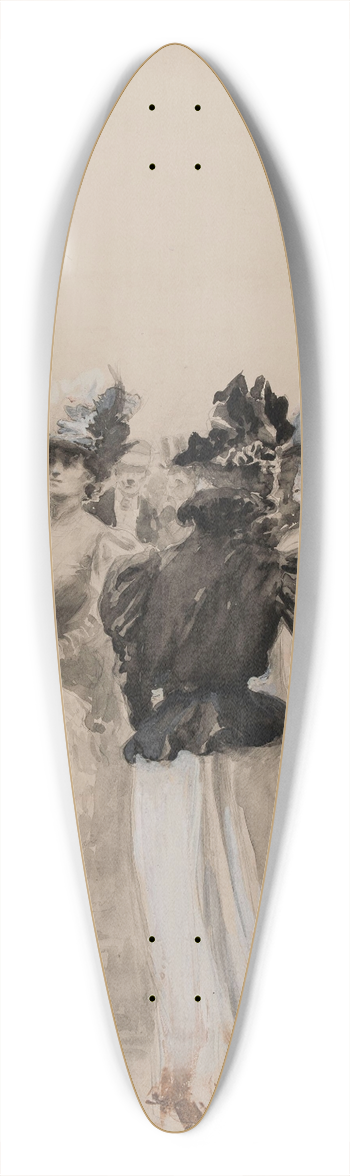 Charles Billon - Foule avec couple vu de dos au premier plan (Bal du Moulin Rouge) 39.3 inch art pintail longboard deck