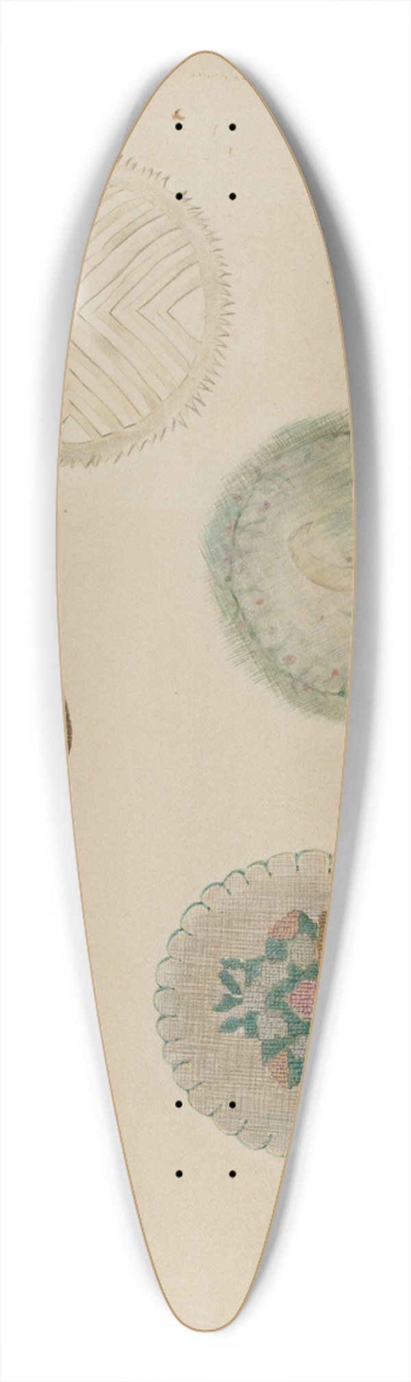 Charles Bowman - Love Tokens 39.3 inch art pintail longboard deck