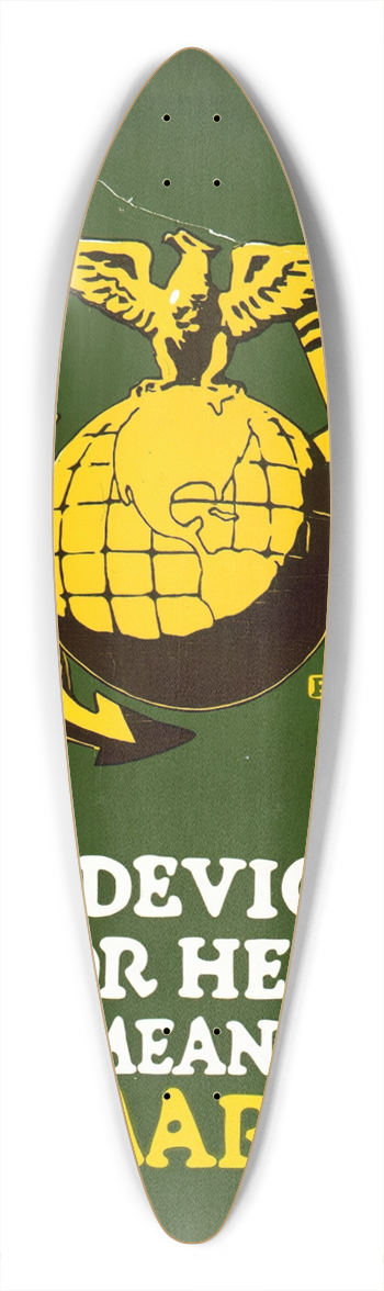 Charles Buckles Falls - This device on hat or helmet means U.S. Marines 39.3 inch art pintail longboard deck