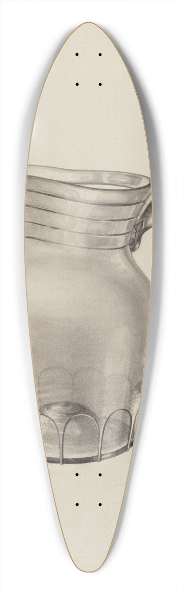 Charles Caseau - Pitcher 39.3 inch art pintail longboard deck