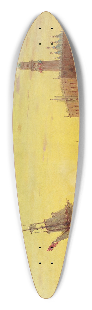 Charles Clement Calderon - View Of The Doges Palace, Venice 39.3 inch art pintail longboard deck