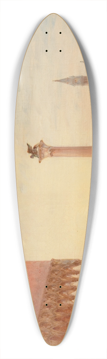 Charles Clement Calderon - View Of The Piazza San Marco, Venice 39.3 inch art pintail longboard deck