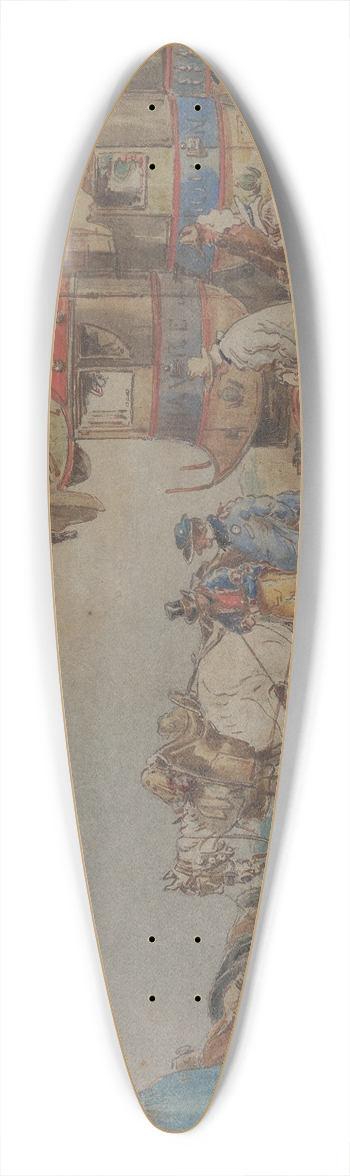 Charles Cooper Henderson - A French Diligence of 1830 39.3 inch art pintail longboard deck