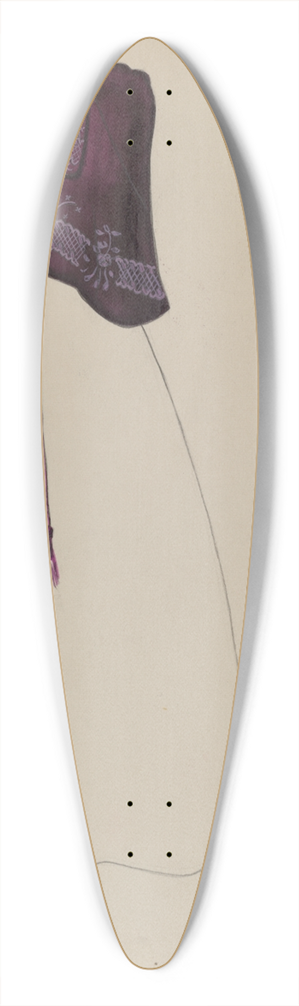 Charles Criswell - Cape 39.3 inch art pintail longboard deck
