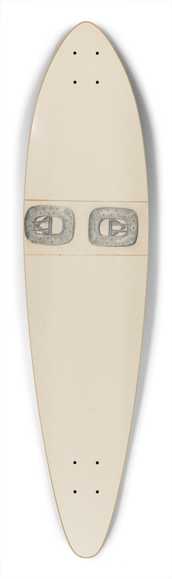 Charles Criswell - Mens Stock Buckles 39.3 inch art pintail longboard deck