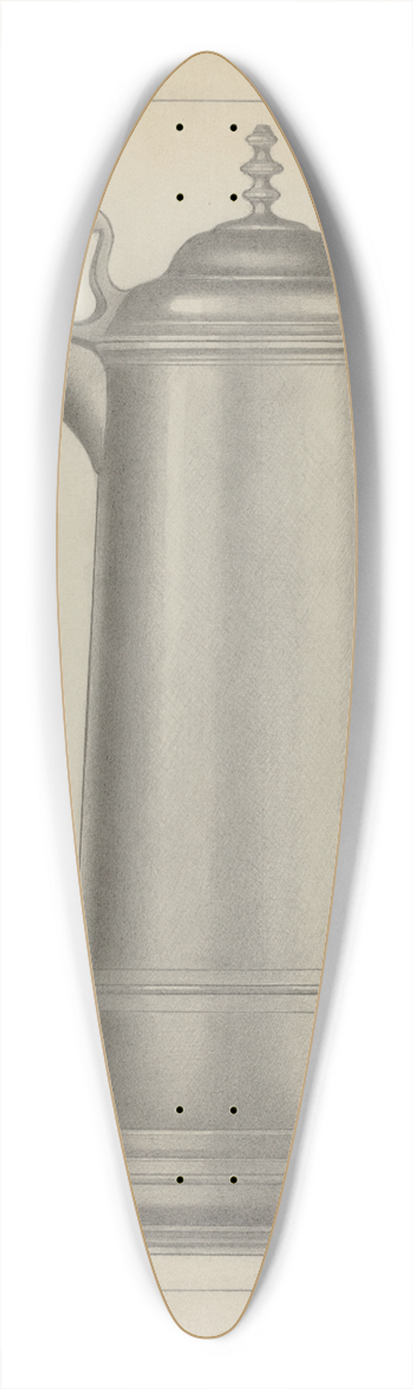 Charles Cullen - Pewter Flagon 39.3 inch art pintail longboard deck