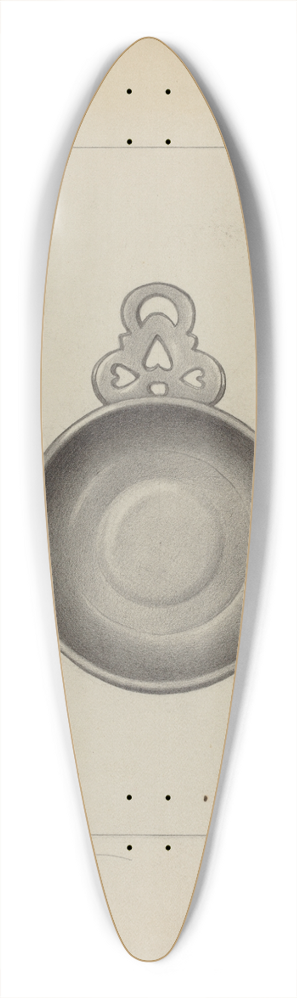 Charles Cullen - Pewter Porringer 39.3 inch art pintail longboard deck