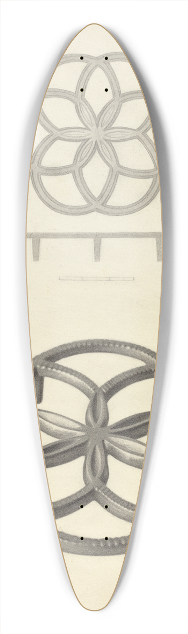 Charles Cullen - Trivet 39.3 inch art pintail longboard deck
