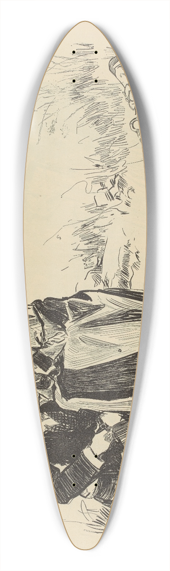 Charles Dana Gibson - A good game for two 39.3 inch art pintail longboard deck