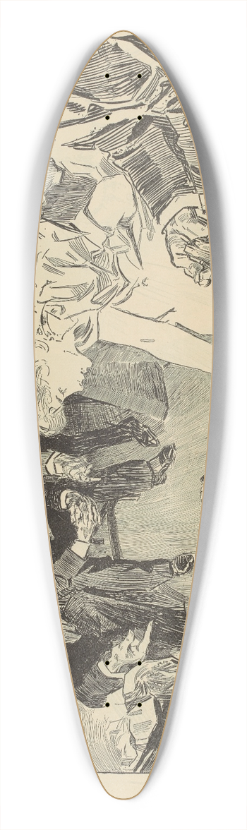 Charles Dana Gibson - An after-dinner relief 39.3 inch art pintail longboard deck
