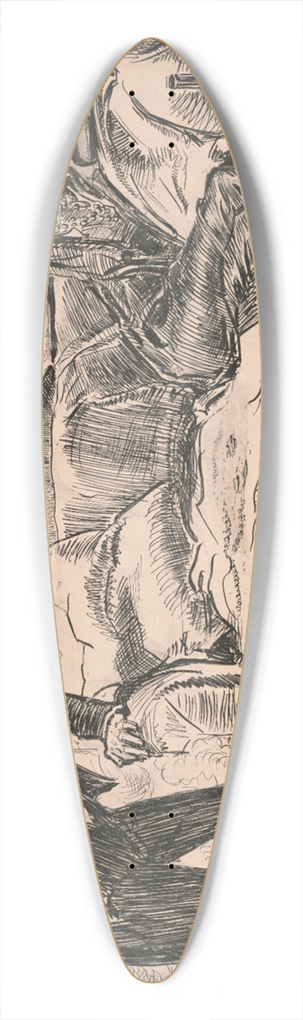 Charles Dana Gibson - And the fool, he called her his lady fair 39.3 inch art pintail longboard deck