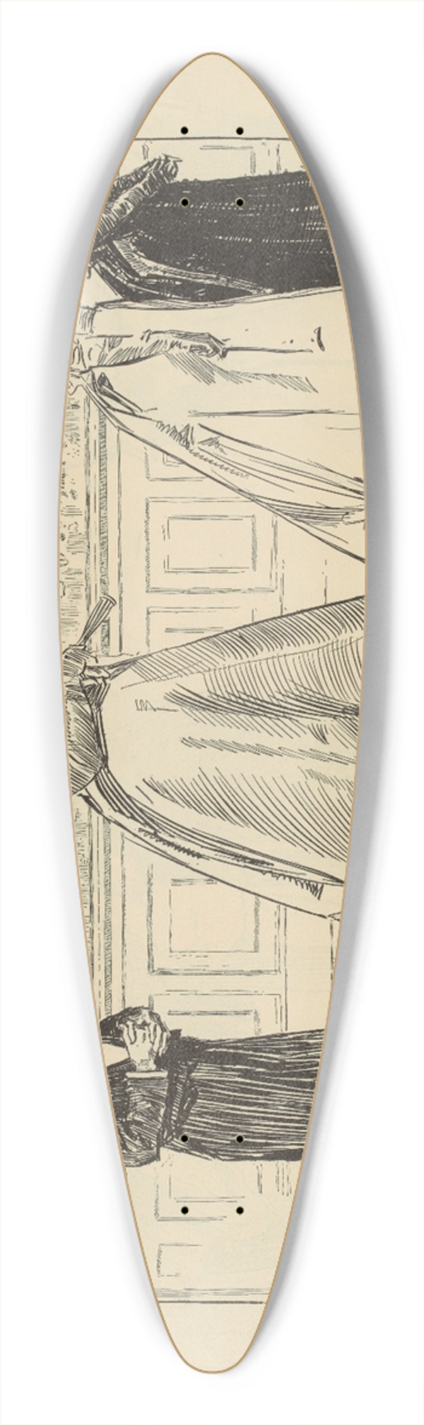Charles Dana Gibson - At their ambassadors 39.3 inch art pintail longboard deck