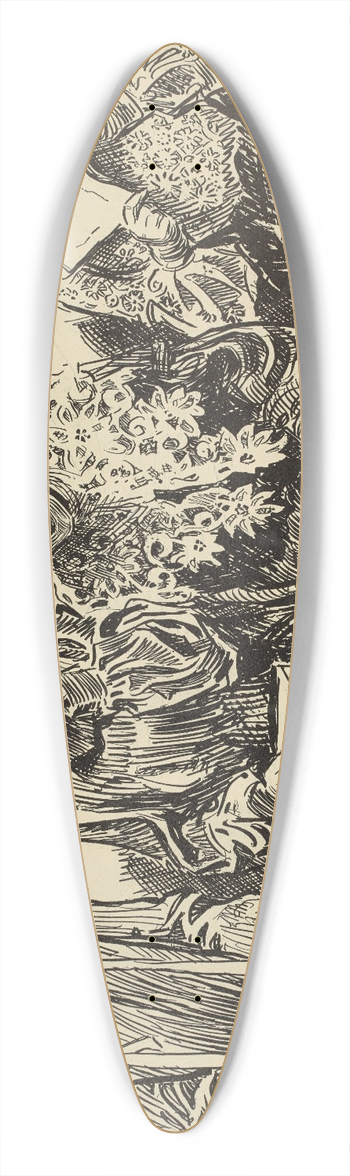 Charles Dana Gibson - At the matinee 39.3 inch art pintail longboard deck
