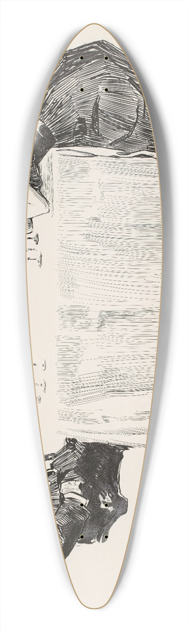 Charles Dana Gibson - At the Savoy 39.3 inch art pintail longboard deck