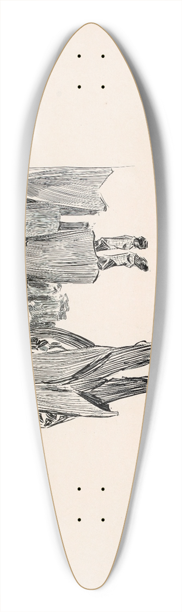 Charles Dana Gibson - He had one picture in the salon 39.3 inch art pintail longboard deck