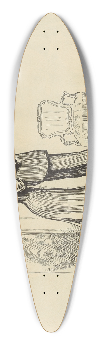 Charles Dana Gibson - He; Was that you I kissed in the conservatory last night 39.3 inch art pintail longboard deck