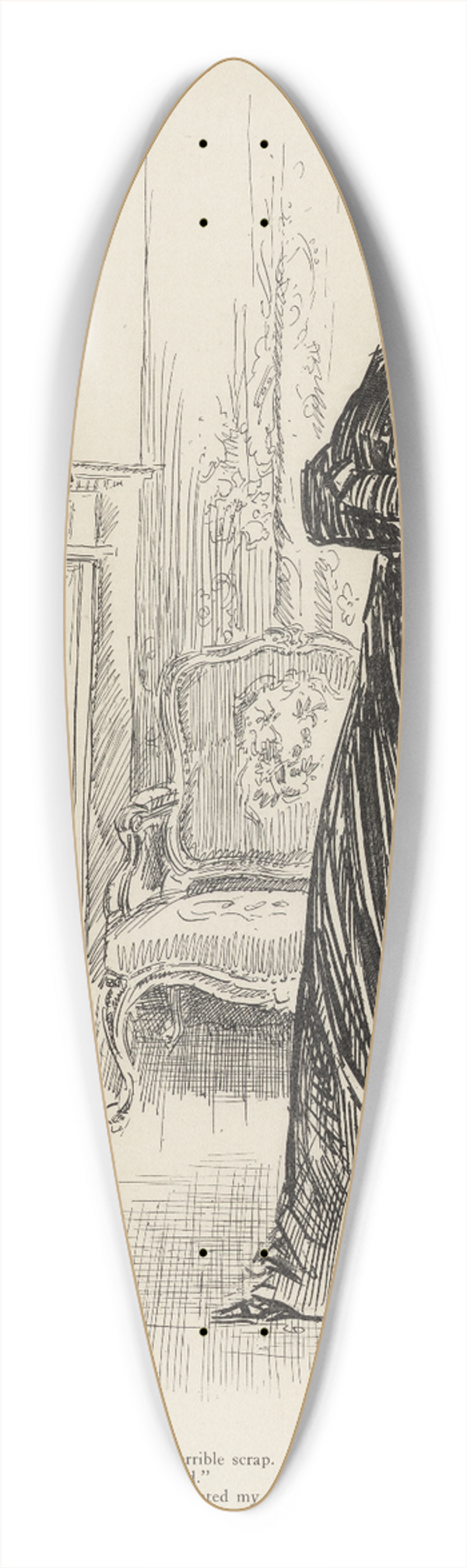 Charles Dana Gibson - He; We have had a terrible scrap 39.3 inch art pintail longboard deck