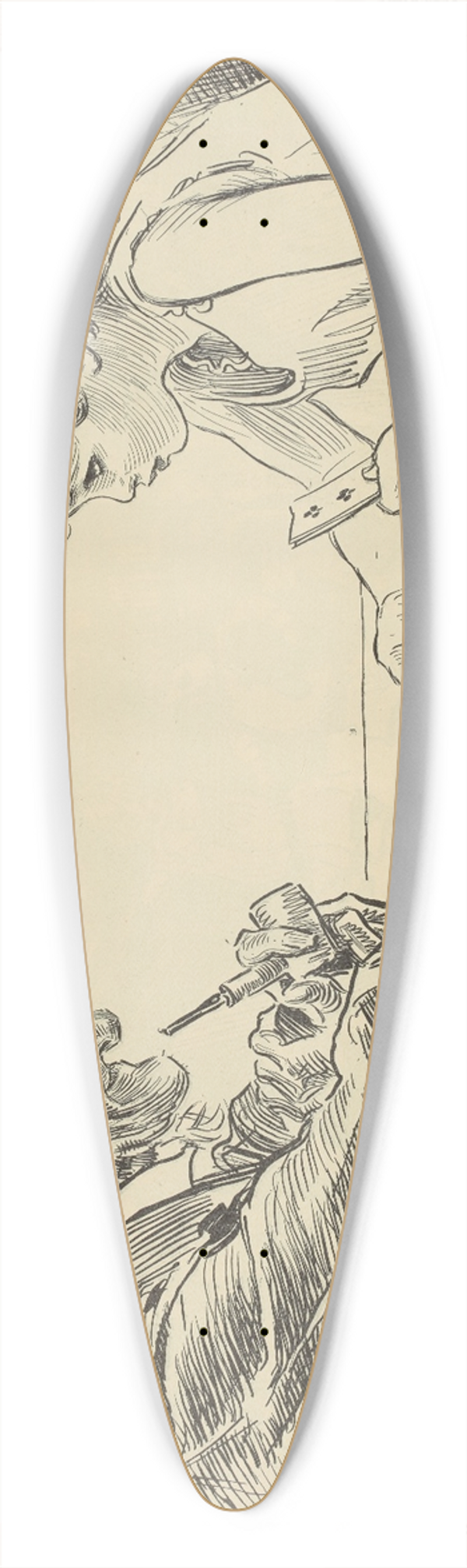 Charles Dana Gibson - His fortune 39.3 inch art pintail longboard deck