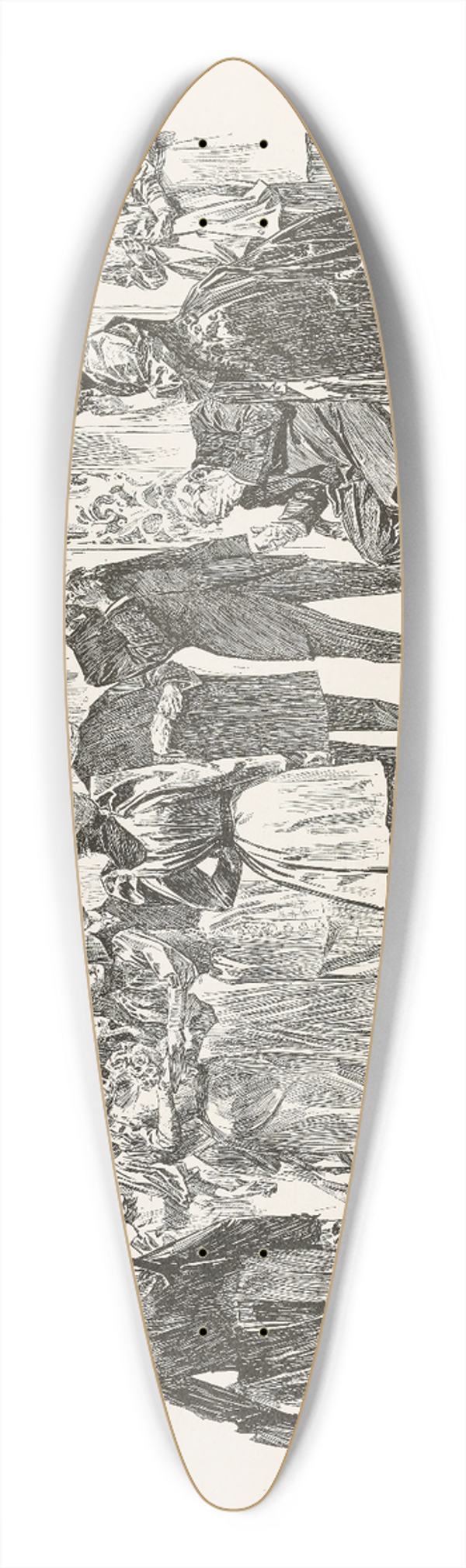 Charles Dana Gibson - In leap year 39.3 inch art pintail longboard deck