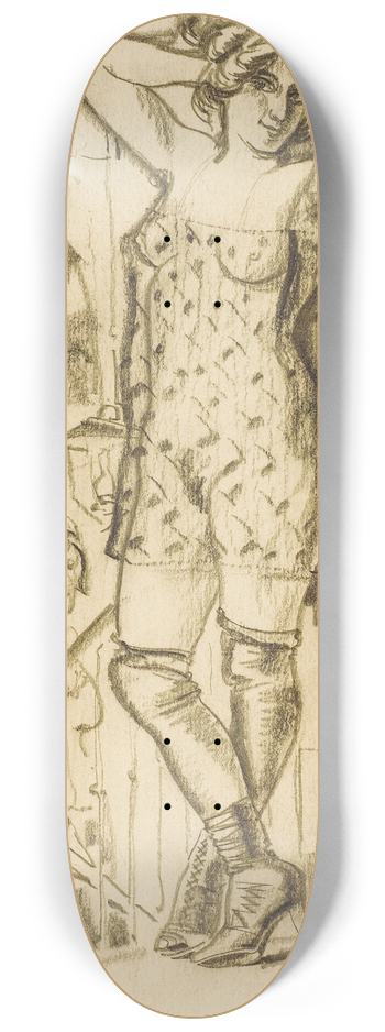 Boris Grigoriev - Prostitute in Doorway 8.25 inch art skate deck