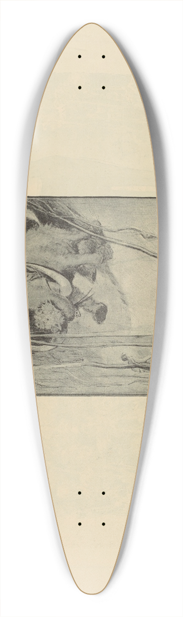 Charles Dana Gibson - In the year one 39.3 inch art pintail longboard deck