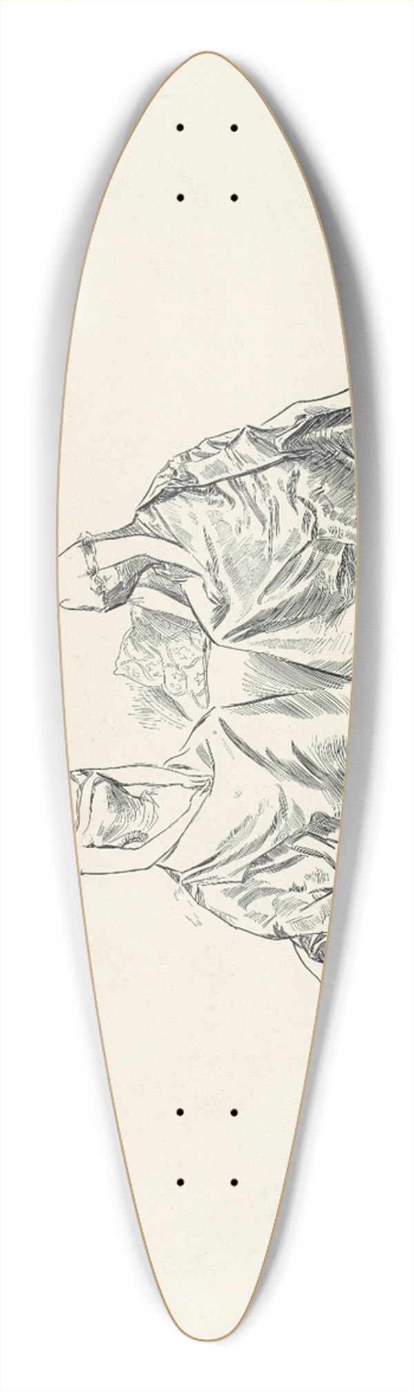 Charles Dana Gibson - I often wonder why you dont get married 39.3 inch art pintail longboard deck