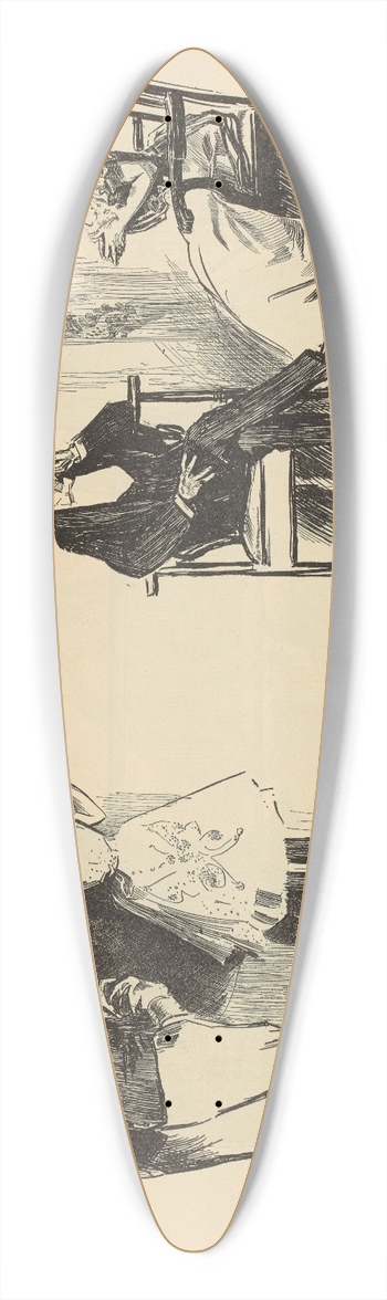 Charles Dana Gibson - Manager;  unless you brace up ill have to break our contract 39.3 inch art pintail longboard deck