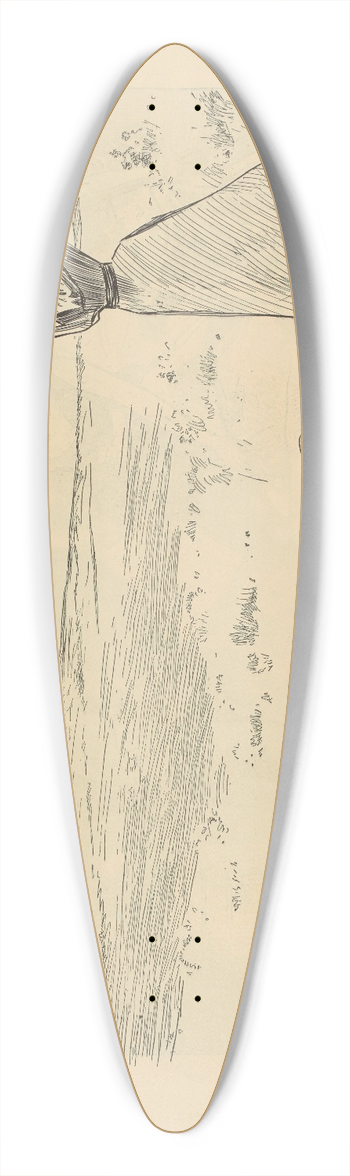 Charles Dana Gibson - Monday morning 39.3 inch art pintail longboard deck
