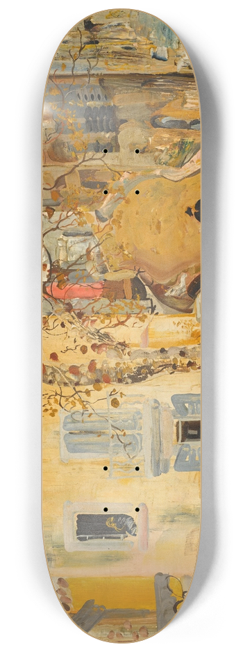 Boris Grigoriev - Street Scene in a Provincial Town 8.25 inch art skate deck