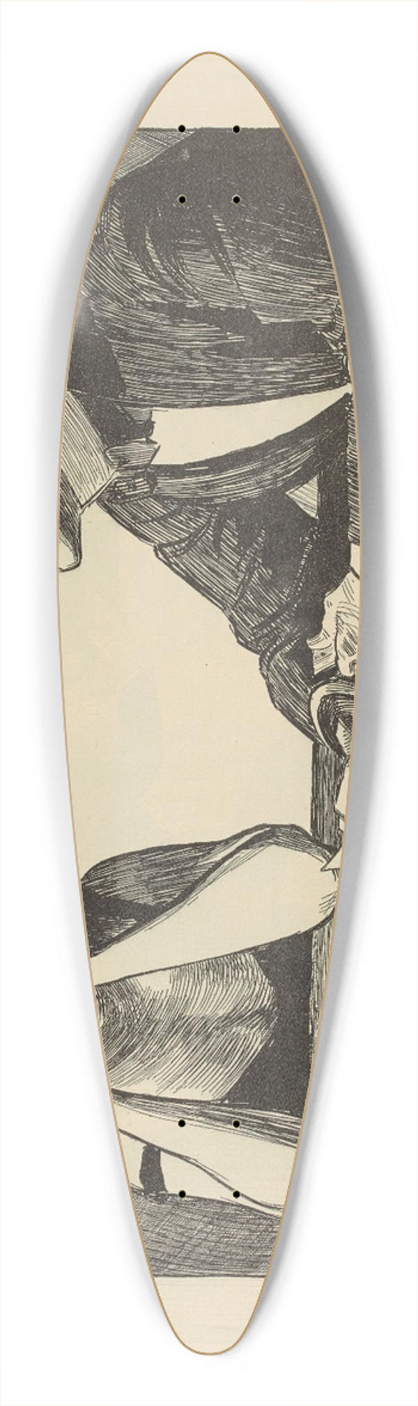 Charles Dana Gibson - Of course you can tell fortunes with cards 39.3 inch art pintail longboard deck