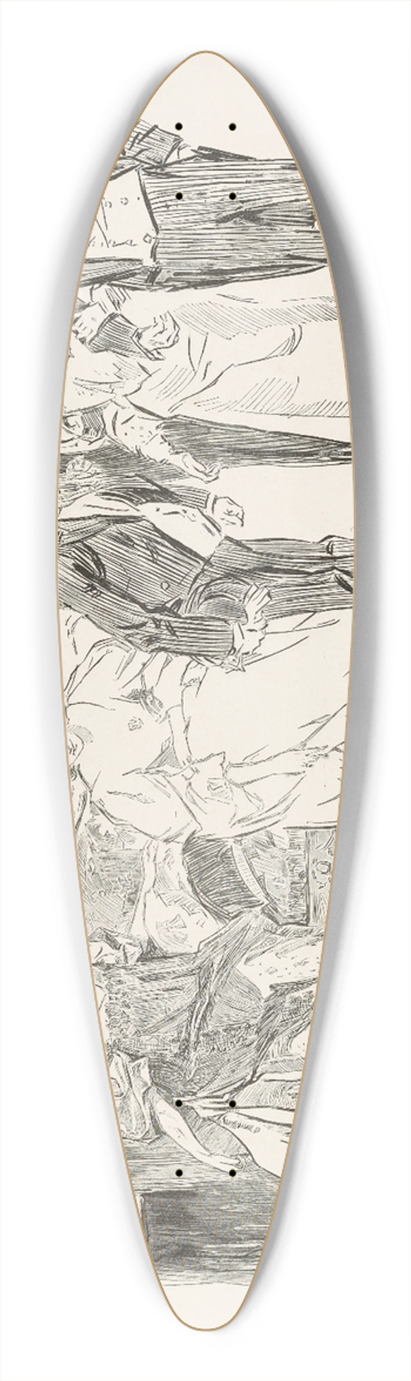 Charles Dana Gibson - Puzzle  Find the heiress 39.3 inch art pintail longboard deck