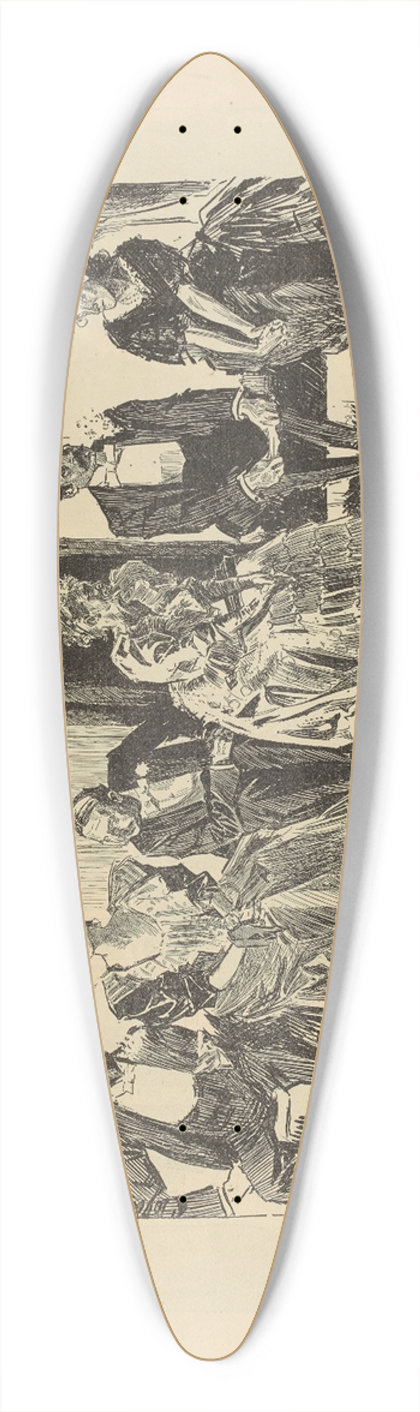 Charles Dana Gibson - Puzzle. Find the two lovers 39.3 inch art pintail longboard deck