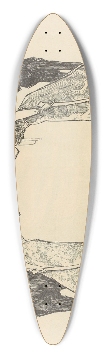 Charles Dana Gibson - Rival beauties 39.3 inch art pintail longboard deck