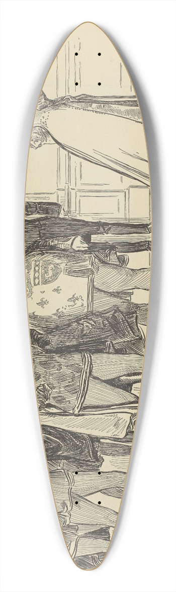 Charles Dana Gibson - She goes to the fancy dress ball as Juliet 39.3 inch art pintail longboard deck