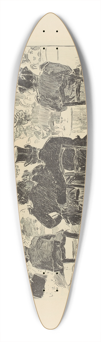 Charles Dana Gibson - The ambassadeurs 39.3 inch art pintail longboard deck