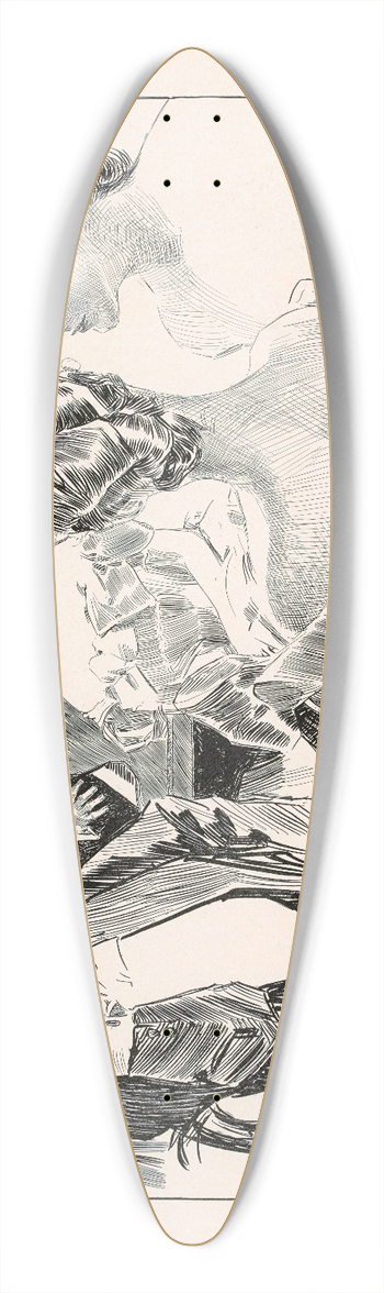 Charles Dana Gibson - The Comic Song 39.3 inch art pintail longboard deck