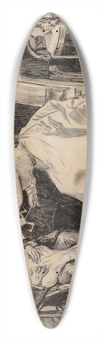Charles Dana Gibson - The Education of Mr. Pipp 39.3 inch art pintail longboard deck