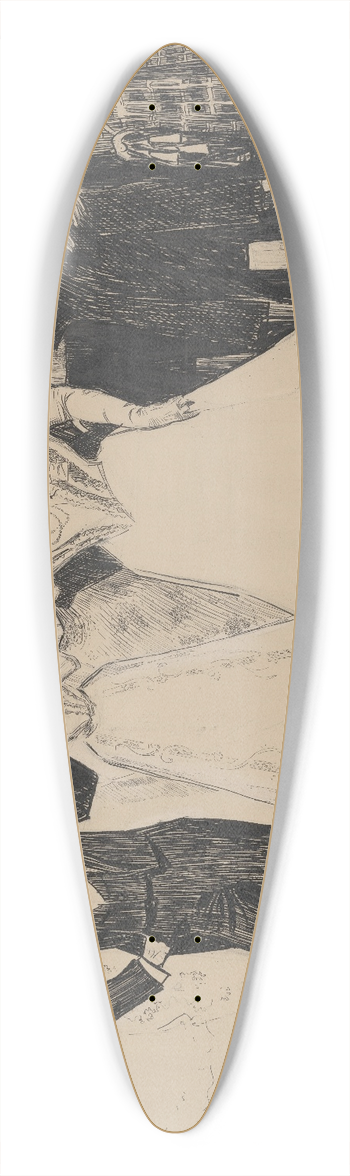 Charles Dana Gibson - The education of Mr. Pipp. XXXIV, on the occasion of Mr. Pipps birthday, a ball is given at Caroney Castle 39.3 inch art pintail longboard deck