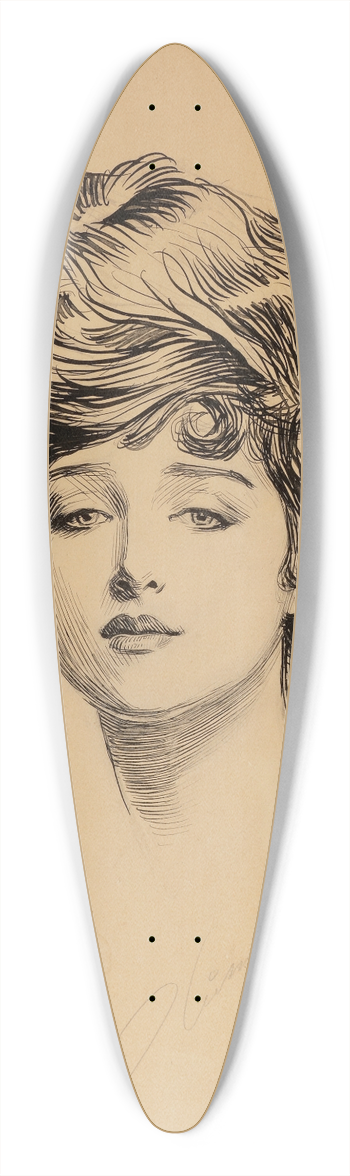 Charles Dana Gibson - The Gibson Girl 39.3 inch art pintail longboard deck