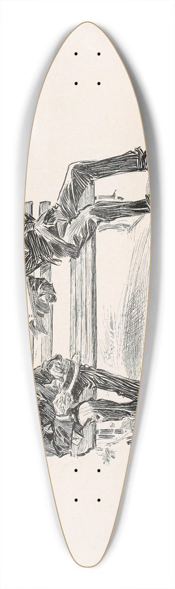 Charles Dana Gibson - The morning after election day 39.3 inch art pintail longboard deck