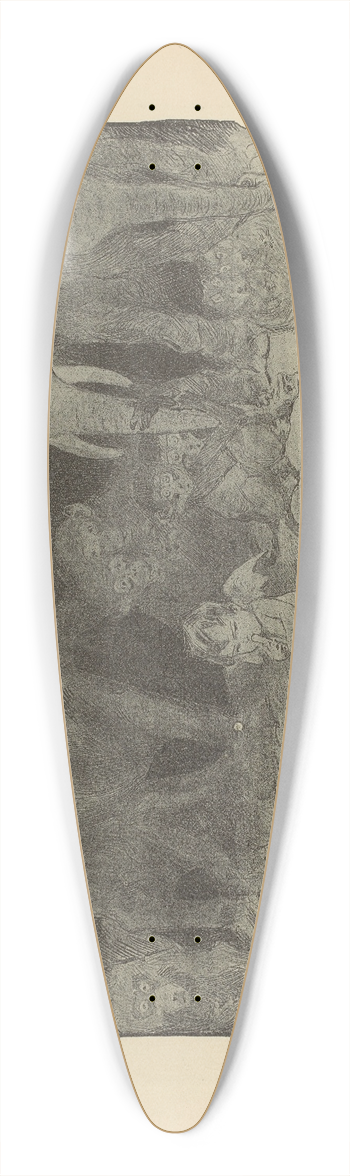 Charles Dana Gibson - The power of love 39.3 inch art pintail longboard deck