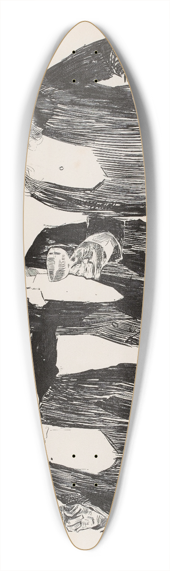Charles Dana Gibson - The Queen 39.3 inch art pintail longboard deck