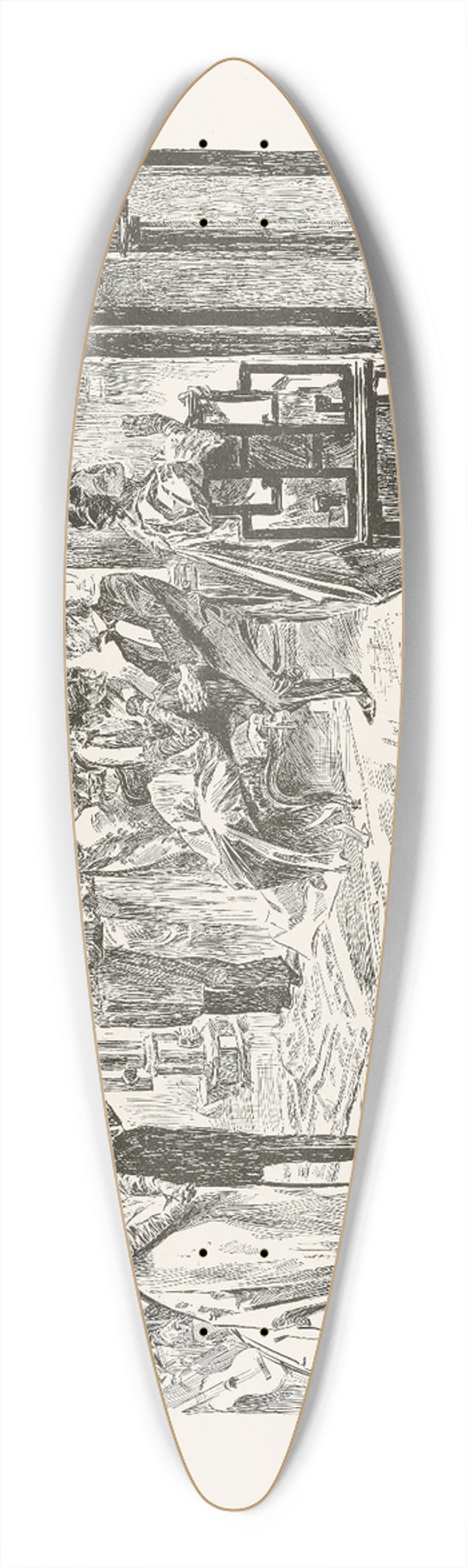 Charles Dana Gibson - The salons of New York  At Mrs Daubleigh Chromess 39.3 inch art pintail longboard deck