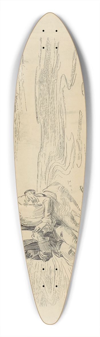 Charles Dana Gibson - The turning of the tide 39.3 inch art pintail longboard deck