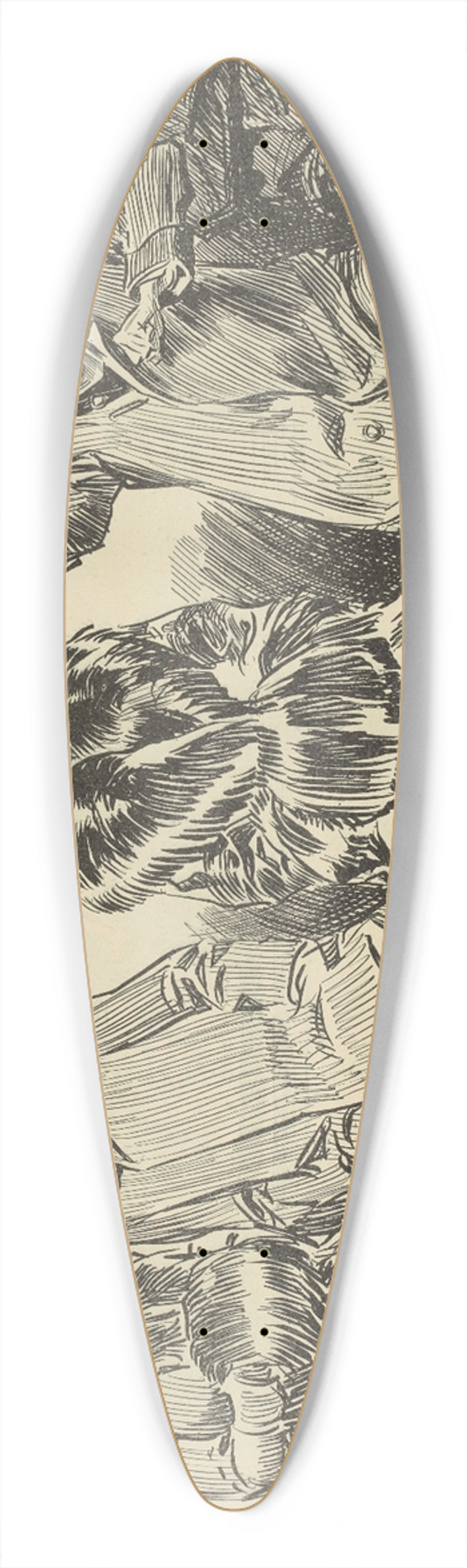 Charles Dana Gibson - The weaker sex.IX 39.3 inch art pintail longboard deck