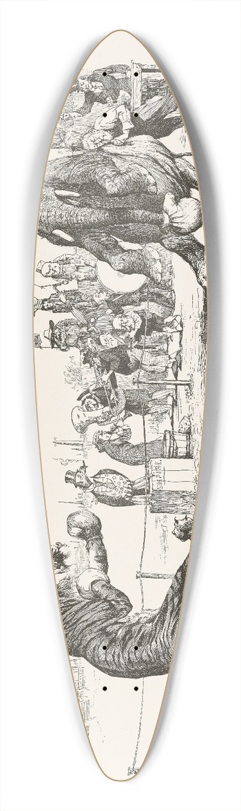 Charles Dana Gibson - Time! 39.3 inch art pintail longboard deck