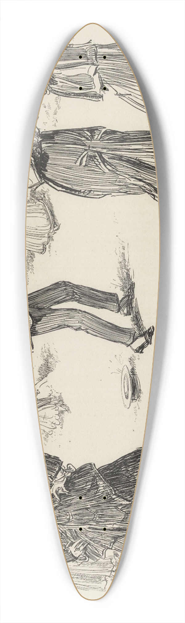 Charles Dana Gibson - Tragic moments  A susceptible young man trying to make up his mind which way to turn 39.3 inch art pintail longboard deck