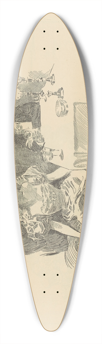 Charles Dana Gibson - Untitled 39.3 inch art pintail longboard deck