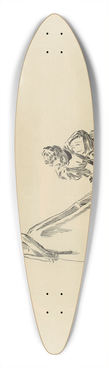 Charles Dana Gibson - Untitled 39.3 inch art pintail longboard deck