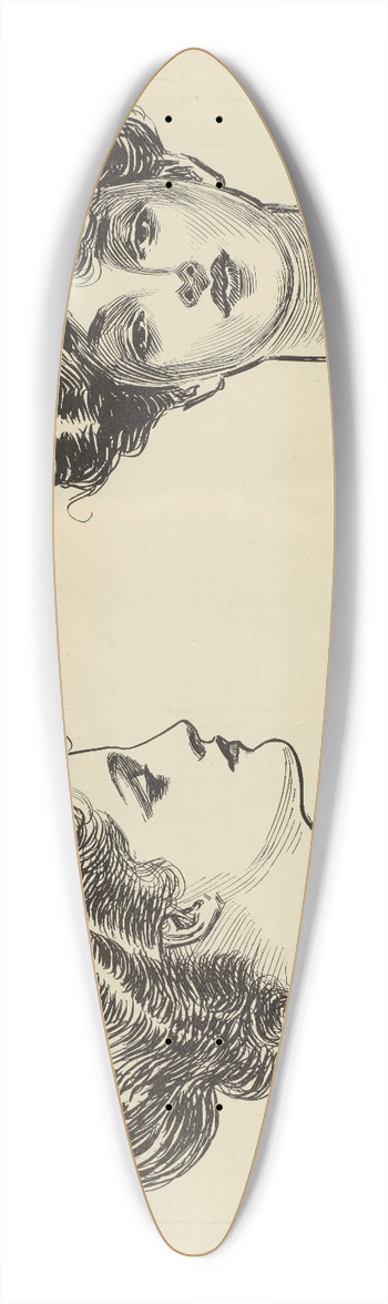 Charles Dana Gibson - Untitled 39.3 inch art pintail longboard deck